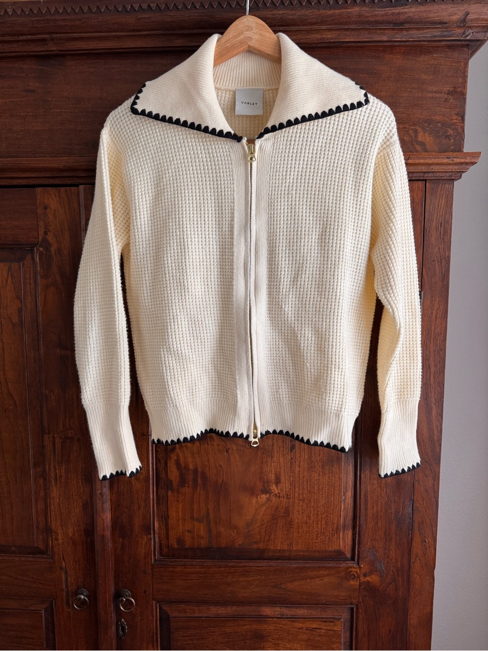 Varley Sibley Soft Knit Jacket Egret